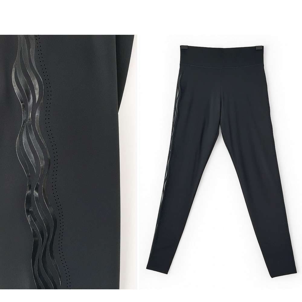 Ultracor Leggings Womens Medium‎ Black High Rise Sculpting Athletic Side Detail